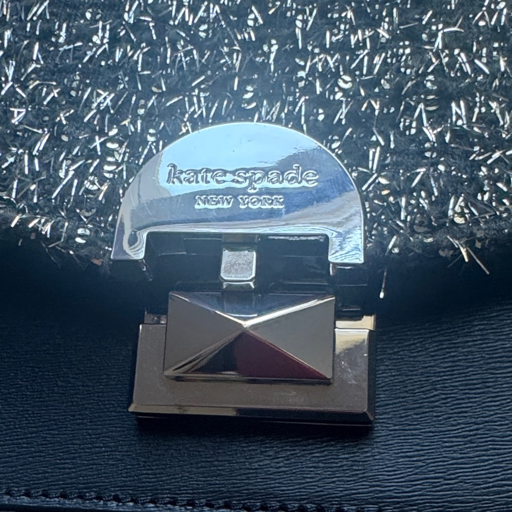 Kate Spade Black and Silver Crossbody Bag - Picture 8 of 9